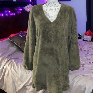 Plush tunic dress